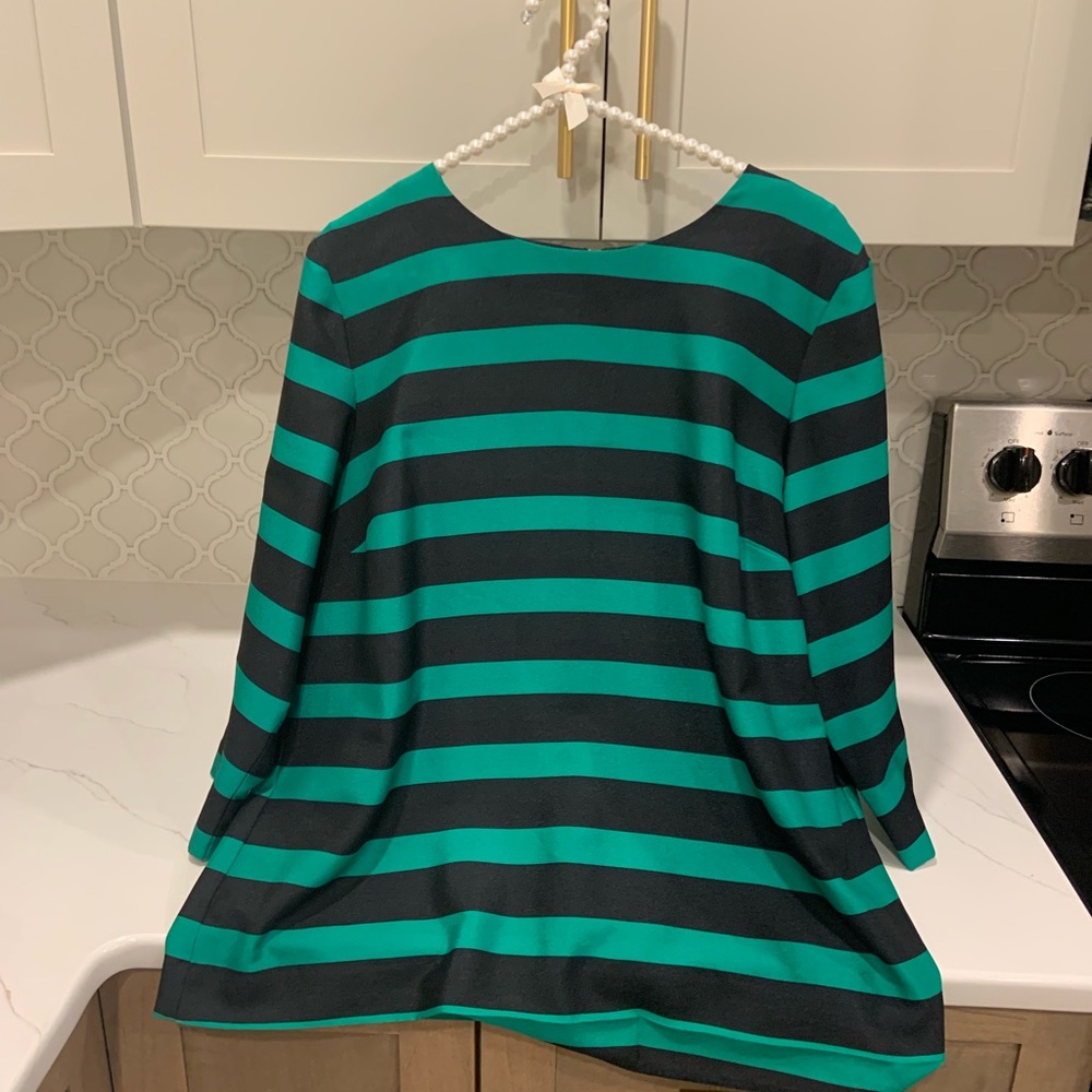 Black & Green Striped Blouse from The Limited